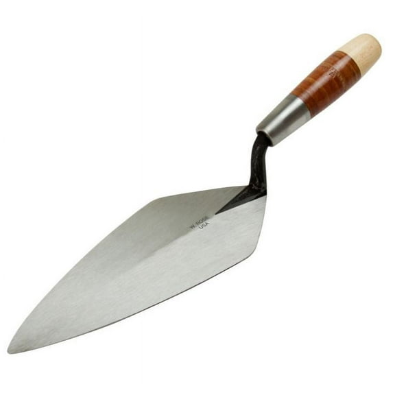 W. Rose RO316-11 1/2 11-1/2" Narrow London Brick Trowel w/Leather Handle