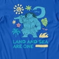 thumbnail image 3 of Disney Moana Land And Sea Are One Maui Men's T Shirt (Royal, S-XXXL), 3 of 4