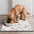 thumbnail image 2 of Boho Retro Floral Pet Feeding Mat-Abstract Art Vintage Absorbent Pet Placemat for Food and Water Bowl, with Waterproof Rubber Backing, Quick Dry Water Dispenser Mat for Dog and Cat (16"x24"), 2 of 6
