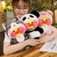 thumbnail image 4 of Peluche de pato amarillo transformado LaLafanfan Kawaii de 30 cm, muñeco de peluche suave y relajante para niñas y niños, regalos de cumpleaños, 4 of 5