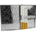 thumbnail image 2 of Silver Rings Compact (9 100s) Metal-Plated Cigarette Case & Stash Box, 2 of 3