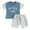 B0982-Blue, variant on NIEWTR Toddler Baby Boy Outfits Summer Kids Short Sleeve Dinosaur T Shirts Tops Shorts Clothes for Boys For 18-24 Months 2t 3t 4t 5t 6t Pajamas & Dailywear Set ,6-7 Years