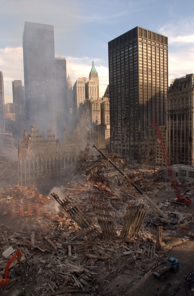 View Of Ground Zero From The Northwest After The 9 11 Terrorist Attacks