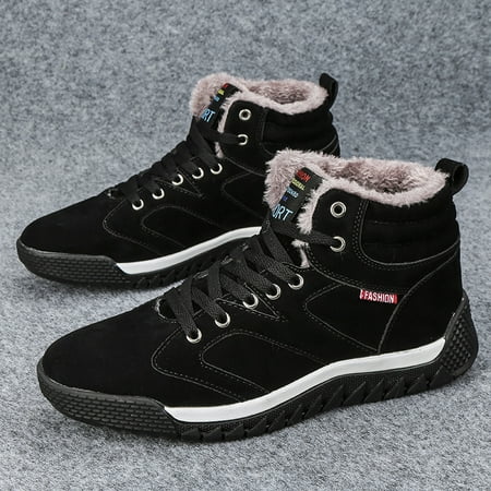 

Winter Men‘s Fashionable Fuzzy Plush Snow Boots Outdoor Shoes