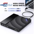 thumbnail image 4 of External CD Drive, Portable USB 3.0 Type-C CD/DVD RW Drive Player, CD ROM Rewriter Burner Optical Disc Drive, 4 of 5