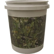 Encore Plastic Round Pail With Handle, White, 5 Gallon