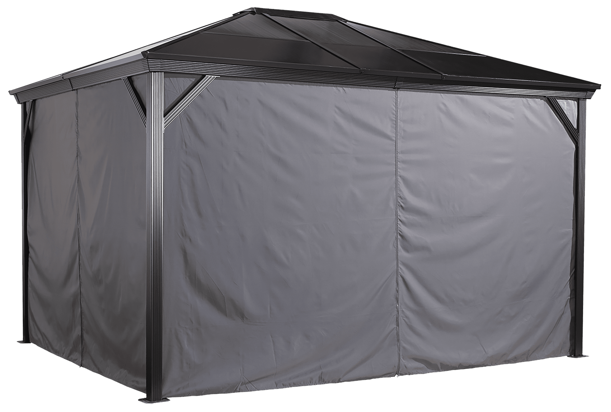 Sojag VERONA 10' x 10' Gazebo Polyester Privacy Curtains Kit Walmart