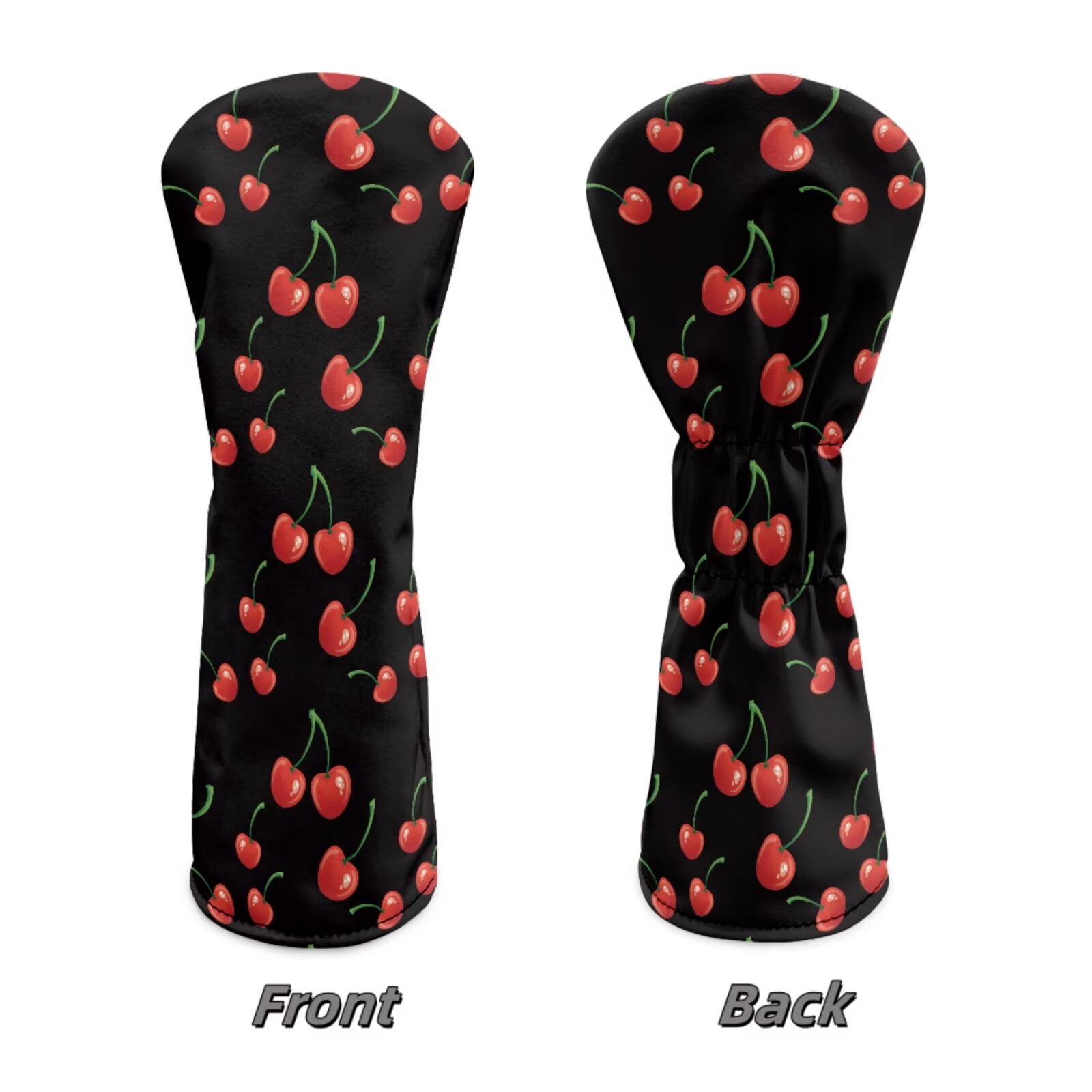 Uorisanigo Cherry Print Golf Club Covers for Women Men, 3 Packs Golf Club Driver, Fairway Wood and Hybrid Head Cover, Headcovers Set Keep Clubs Dry and Clean, Funny Accessories
