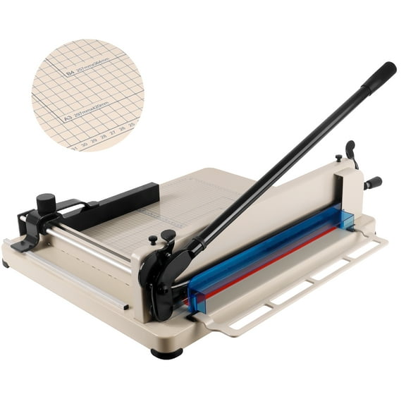 Heavy Duty Paper Cutter, 17" Cutting Length, 400 Sheets Capacity, A3 Paper Trimmer, Professional Straight Edge Cutter, Printing Shop, Craft Studio