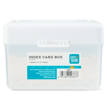Pen + Gear Index Card Box, 3" x 5", White,  Office Supply