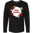thumbnail image 3 of Inktastic Feliz Navidad Poinsettia Long Sleeve T-Shirt, 3 of 5