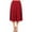 Burgundy, variant on Moa Collection Women's Plus Size Solid Midi Skirt