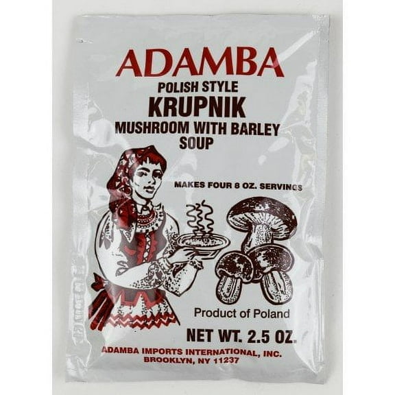 Adamba Polish Style Krupnik Mushroom with Barley Soup Mix (3-Pack)