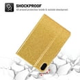 thumbnail image 7 of ELEHOLD for iPad Pro 11 Inch Case M4 (5th Generation) 2024 Released Case, Glitter Folio Stand Smart Cover Auto Wake/Sleep PU Leather Protective Cover,Gold, 7 of 7