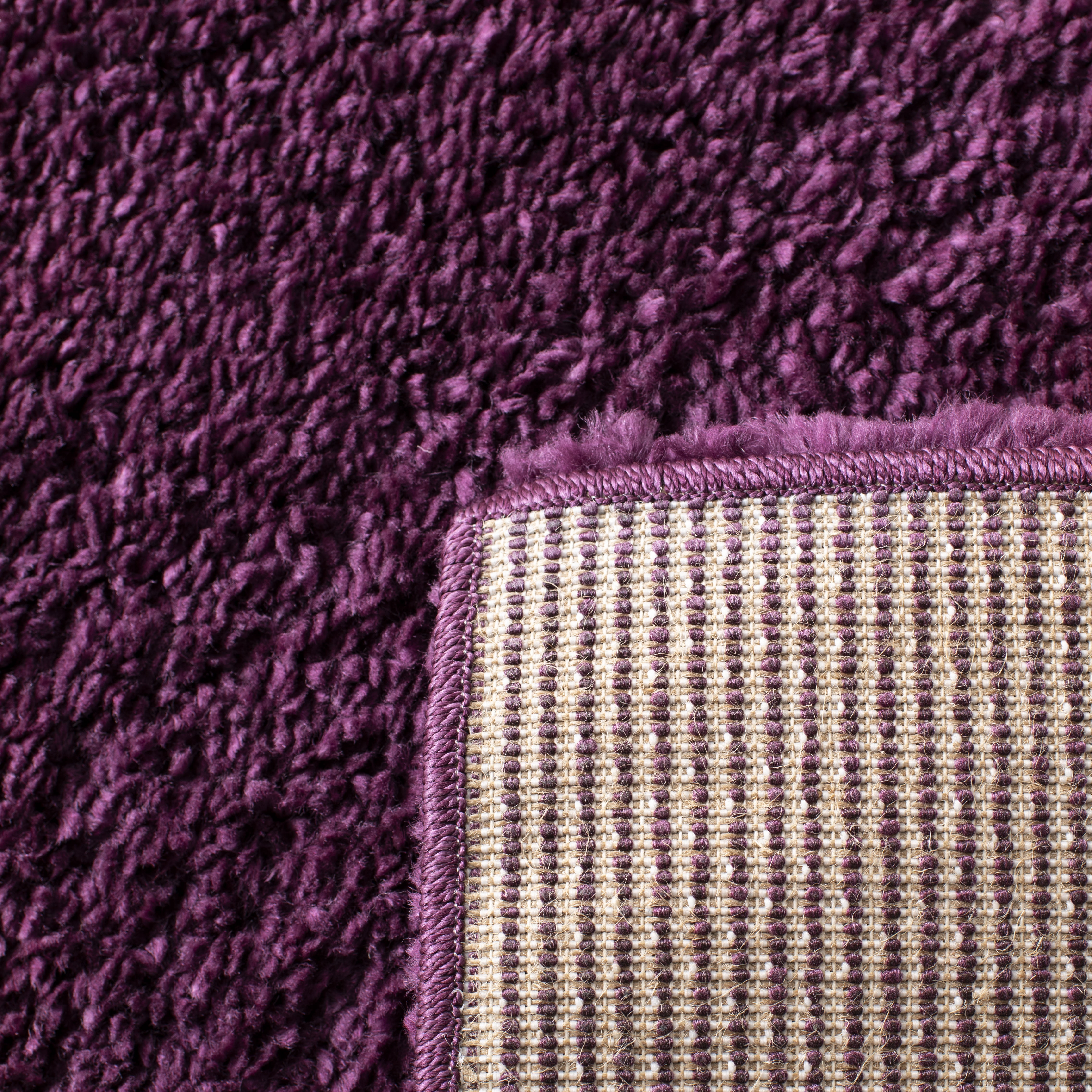Safavieh August Carlene Solid Plush Shag Area Rug, Purple, 6' x 8'