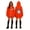 Ginger, variant on Multi Cartoon Graphic Zip Up Coat, Cute Cartoon Ghost Print Pumpkin Hooded Zip Jacket, Oversized Halloween Sweatshirt With 3D Stem Hood, Multiple Spooky Cartoon Graphic Holiday Outerwear, Saffron S