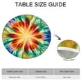 thumbnail image 6 of Colorful Tie Dye Mandala Pattern Round Fitted Tablecloth with Elastic Edge,Dining Table Cover Waterproof,Outdoor Round Tablecloth for Camping,Dining,Indoor and Outdoor, 6 of 7