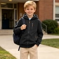 thumbnail image 3 of fatyb Boys Zip up Hoodies Casual Long Sleeve Hooded Sweatshirt Kids Fleece Lined Jacket Outdoor Wear, 3 of 7