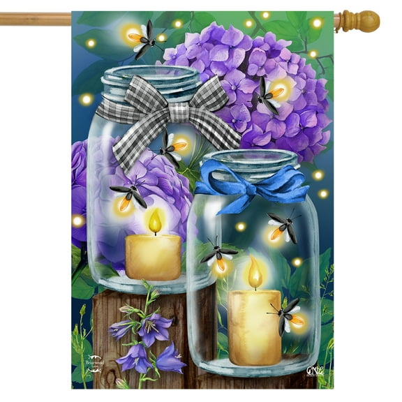Briarwood Lane Fireflies Spring House Flag