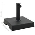 thumbnail image 4 of vidaXL Parasol Base Square Polyresin 8 kg Black, 4 of 4