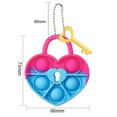 thumbnail image 1 of LLavero de burbujas de empuje en forma de corazón para el Día de San Valentín, juguete relajante sensorial antiestrés, llavero de juego para aliviar el estrés, 1 of 8