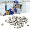 thumbnail image 4 of Coupling Nut Set, 50PCS Non Slip 304 Stainless Steel Round Connector Nuts Female Thread  For Household Repair, 4 of 8