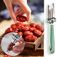 thumbnail image 2 of YiJuHui 2pcs Adjustable Fruit Vegetable Corer Tool with Serrated Blade - Efficient Core Remover for Peppers Apples Tomatoes - Stainless Steel Kitchen Gadget for Cooking Prep, 2 of 9