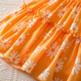 thumbnail image 5 of Rovga Easter Dresses For Toddler Girls 3-4 Years Sleeveless Round Neck Dresses Solid Color Floral Prints Sundress Relax Fit Daily Wear Orange, 5 of 9