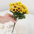 thumbnail image 3 of 4pc Silk Sunflower Bushes - for Fall Decor - Factory Direct Craft, 3 of 5