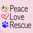 thumbnail image 2 of CafePress - Peace Love Rescue Body Suit - Baby Light Bodysuit, Size Newborn - 24 Months, 2 of 4