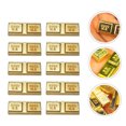 thumbnail image 4 of 10pcs Fake Gold Bar Figurines Simulation Gold Bullion for Home Office Decoration, 4 of 7