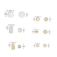 thumbnail image 4 of Cousin DIY 4-Strand Gold/White Round and Cylinder Beads, 7.5in Strand, 182 Piece, Adult, 4 of 8
