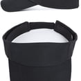 thumbnail image 5 of Veting Sun Visor Hat, Lightweight Cotton Empty Top Baseball Cap UV Protection Sports Sun Shade Hat for Tennis Jogging Hiking Beach Golf Casual Outdoor Activities Khaki,Black, 5 of 6