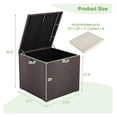 thumbnail image 5 of 72 Gallon Rattan Outdoor Storage Box, Patio Deck Box with Zippered Liner, Weather Resistant Storage Solution for Cushions & Outdoor Accessories, 5 of 9