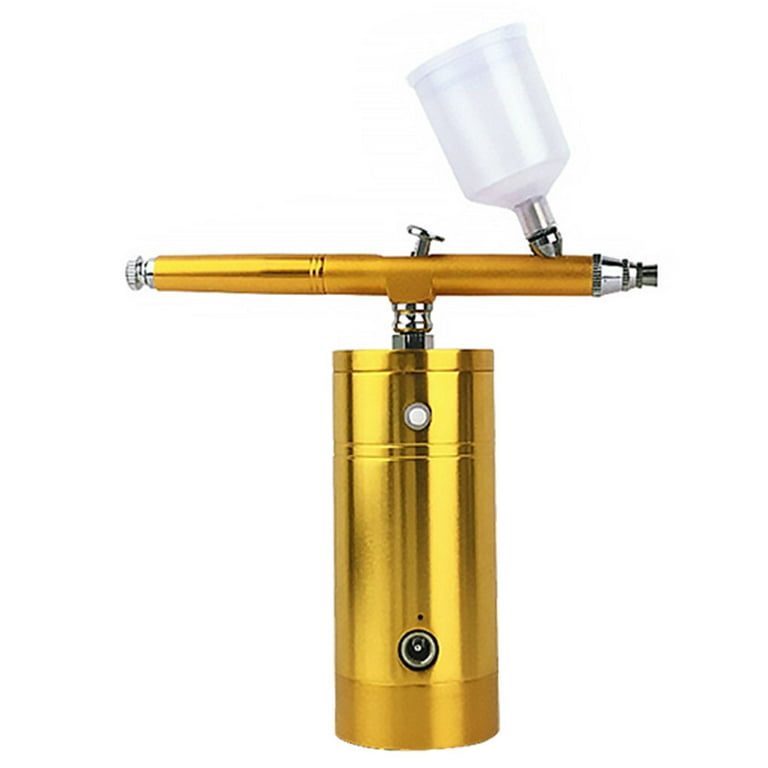 Thinsont Mini Airbrush Compressor Kit Spray Air Brush Paint Model gold