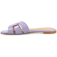 thumbnail image 2 of Journee Womens Arrina Wide Width Slip On Slide Flat Sandals, 2 of 9