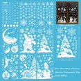 thumbnail image 1 of Juego de pegatinas de decoración navideña para ventana, calcomanías de pared de vidrio, dibujos animados de Papá Noel, copo de nieve para decoración del hogar, 2024, 2023, 1 of 4