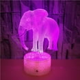 thumbnail image 4 of Inteprter Elefante Luz de noche para niños Ilusión óptica 3D Elefante Luz 7 Cambio de color Lámpara de noche con interruptor táctil Control remoto Iluminación y accesorios No.2 Inteprter HA025323-02, 4 of 6