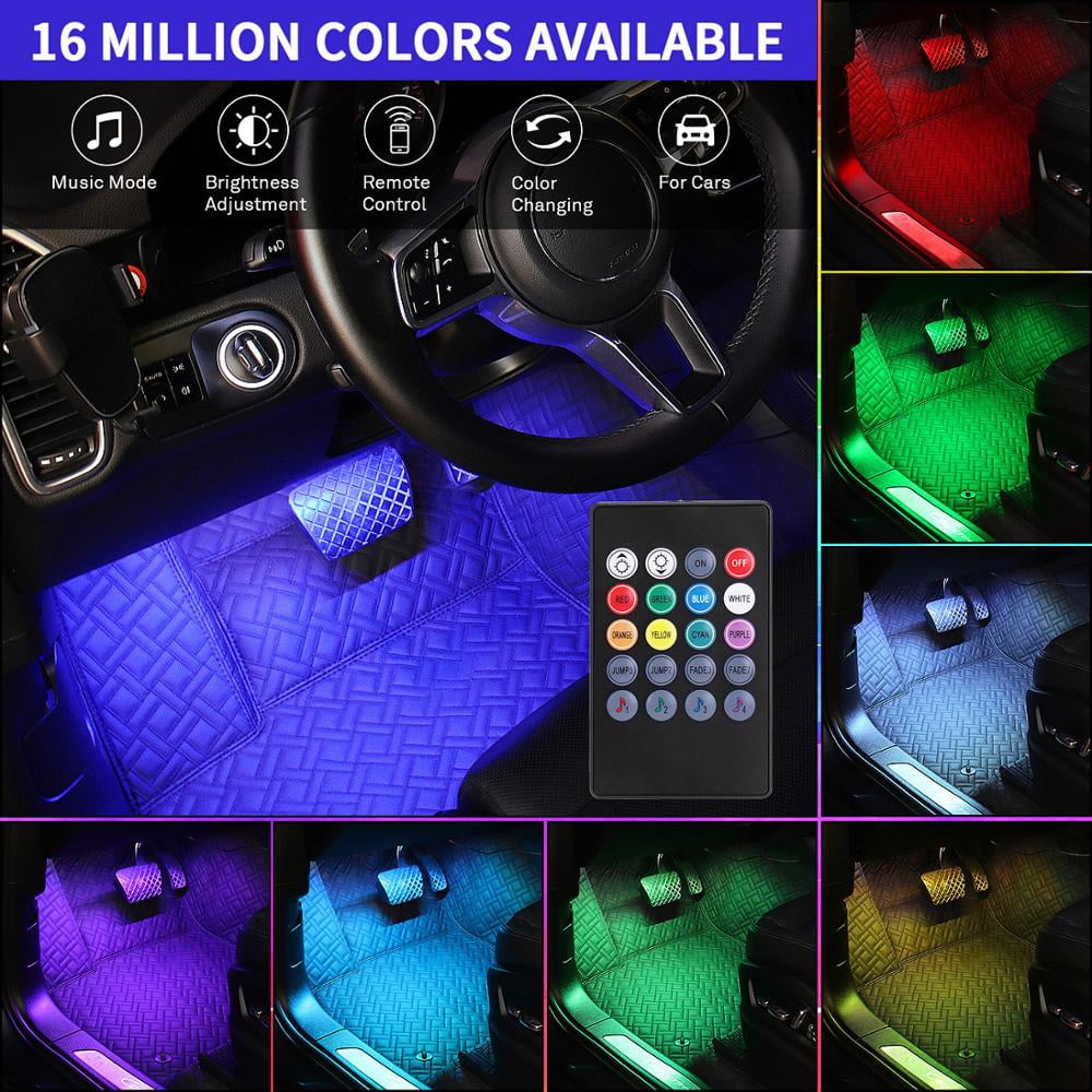 Car RGB LED Strip Light Foot Ambient 