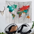 thumbnail image 2 of 51.2*59" Vintage World Map Wall Tapestries Hanging Hippie Tapestry Bedspread Mat, 2 of 7