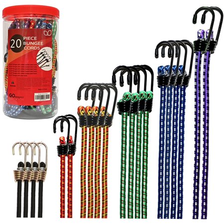 

Bungee Cords Premium Bungee Cords Heavy Duty - 20 Piece In Multicolor