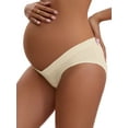 thumbnail image 4 of INSPIRE CHIC Women's Cotton Low Waist Under the Bump Maternity Briefs Pregnancy Classic Underwear M Light Pink, 4 of 4