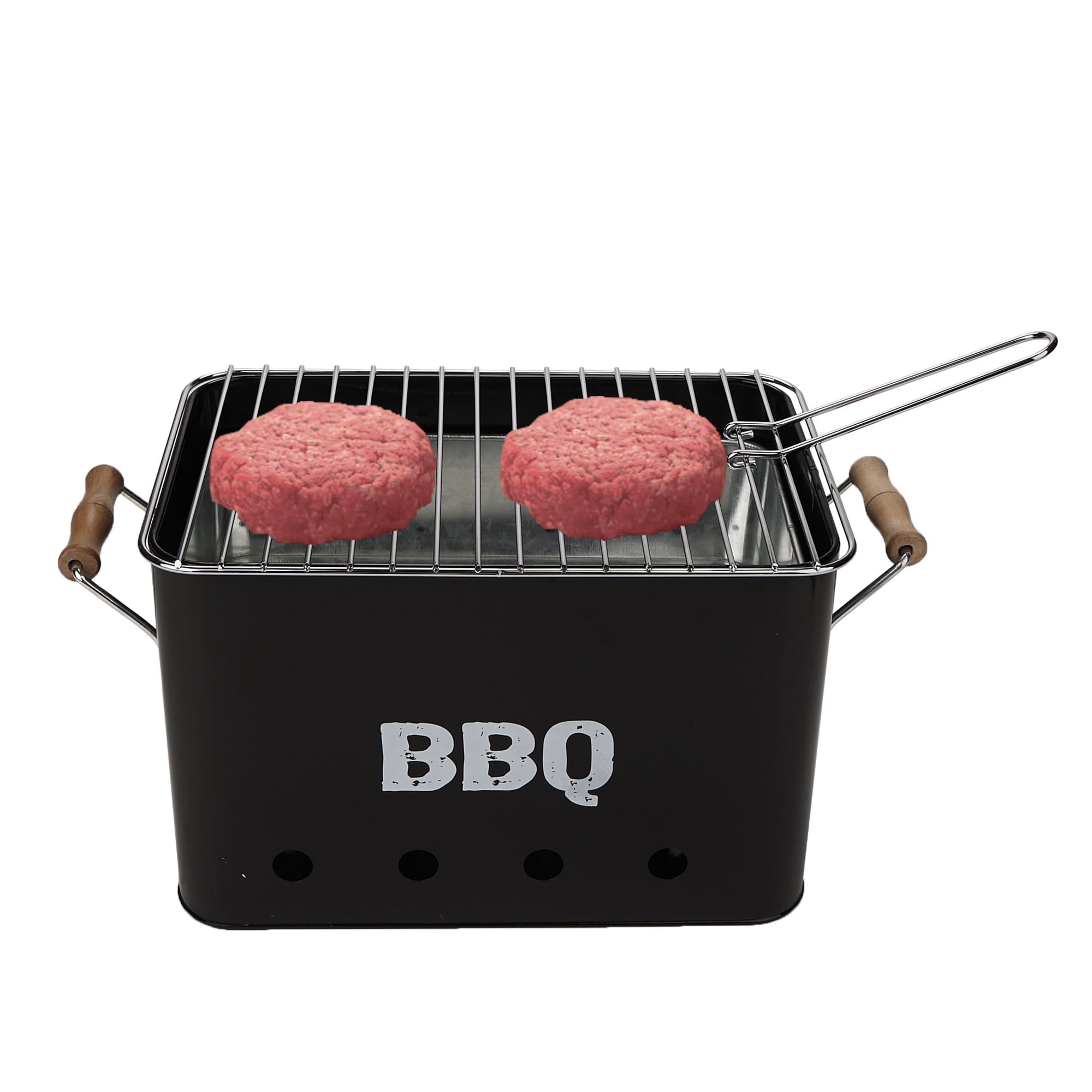 Mind Reader Small Metal Portable Bbq Grill Charcoal Lightweight Mind Reader Small Metal Portable Bbq Grill Charcoal Lightweight Outdoor Grilling Picnics Beachs Camping Black Com