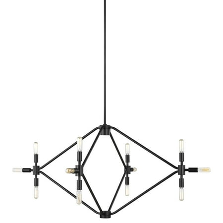 

Generation Lighting 5206712 Wyn 12 Light 40 Wide Chandelier - Black