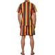 thumbnail image 3 of INSPIRE CHIC Camiseta y pantalones cortos de playa para hombres, regalo del Día del Padre, 2 piezas, L, rojo y naranja, 3 of 5