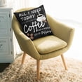 thumbnail image 2 of Throw Pillow Covers 26x26 Inch, Vintage Coffee Decorative Pillow Cases for Couch Sofa Bed, Farmhouse Coffee Beans Cup Country Cotton Linen Square Home Decor Pillowcases with Hidden Zipper, 2 of 7