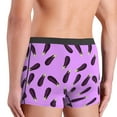 thumbnail image 4 of Mens Underwear Boxer Briefs - Eggplant Pattern purple Comfort Breathable men's boxer briefs with Flex Waistband, 4 of 7