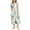 Green_Flower, variant on Women Zipper Front Robes Full Length Housecoat Short Sleeve Bathrobes with Pocket Loungewear