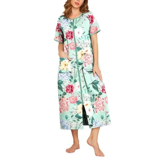 Women's 100% Terry Cotton Bathrobe Toweling Dressing Gown Robe Two Tone  CharGray - Walmart.com