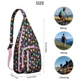thumbnail image 2 of Owl Pattern Travel Sling Bag - Fashionable Crossbody Backpack with USB Charging Port, Perfect for Tech Essentials, 2 of 4